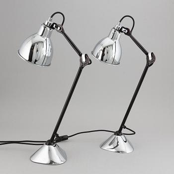 Bernard-Albin Gras, a pair of 'Gras' table lamps, DCW éditions.