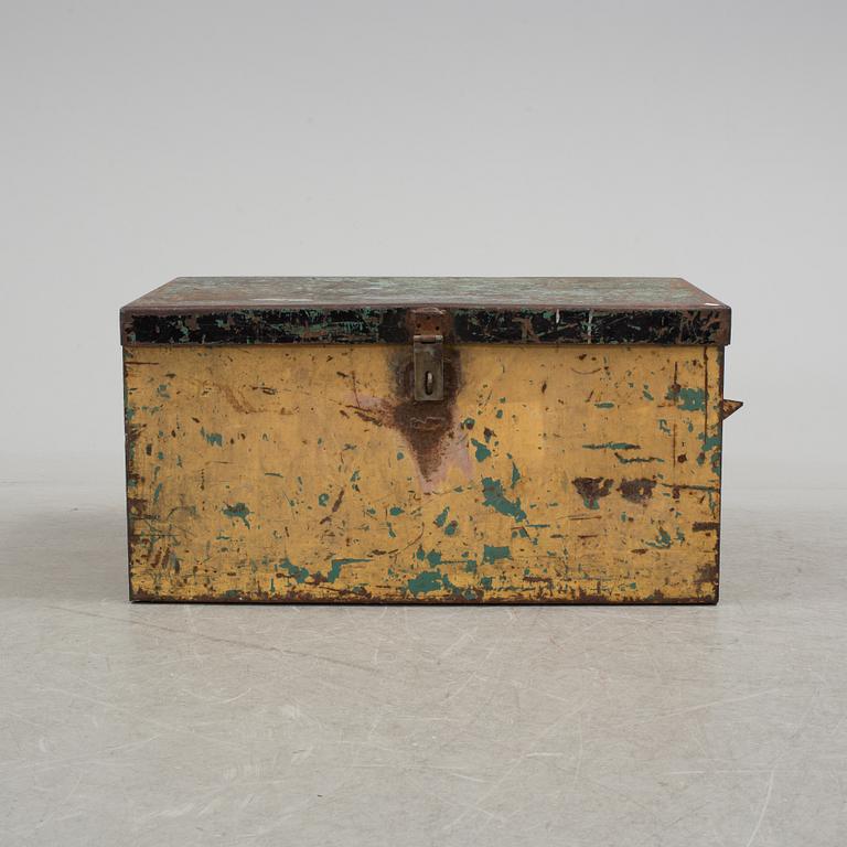 An early 20th century sheat metal chest.
