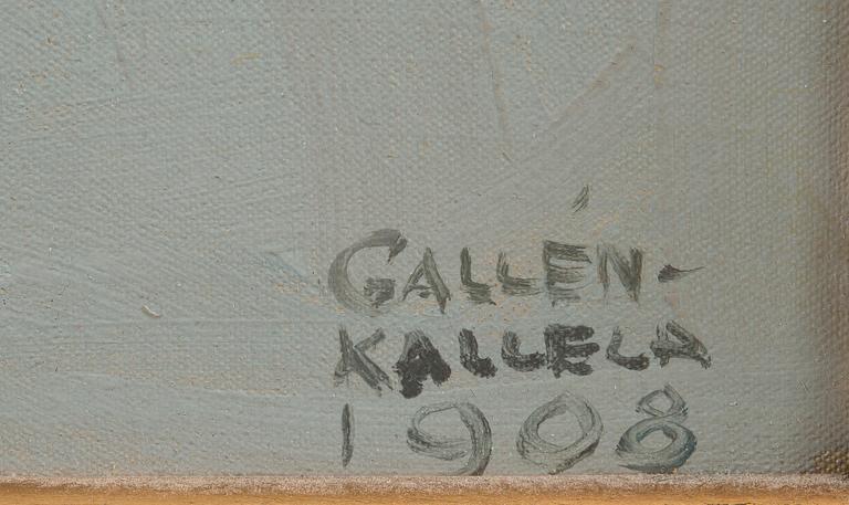 Akseli Gallen-Kallela, "MUIKKUJA VARTOOMASSA".
