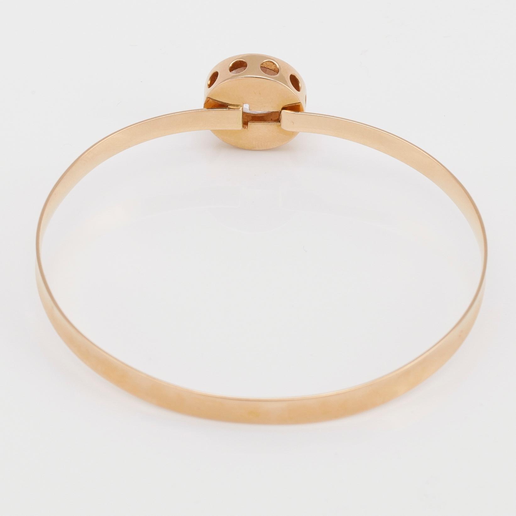 ARMBAND, 18K guld och bergskristall, svenska stämplar, 1969.