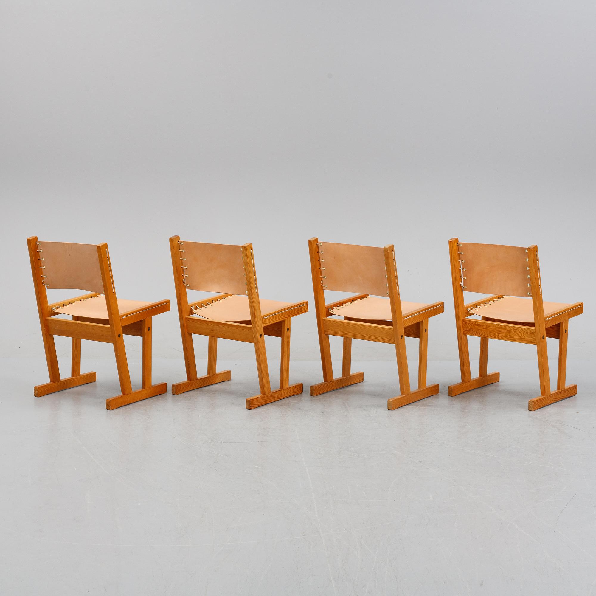 Four chairs by Svein Bjørneng for Bruksbo, Norway.