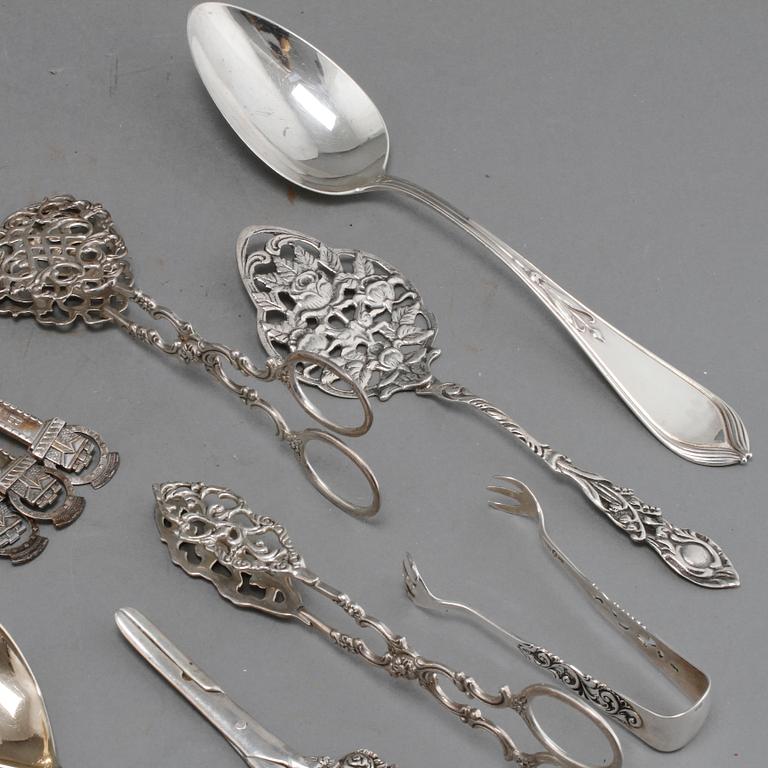 PARTI SILVER, 37 delar, Sverige och Norge, 1900-tal, 525 g.