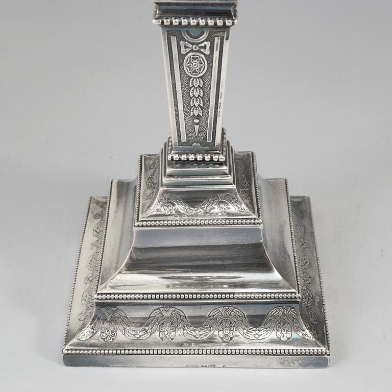 A pair of sterling silver candelabras, Polar Art, Stockholm (1980-2009).