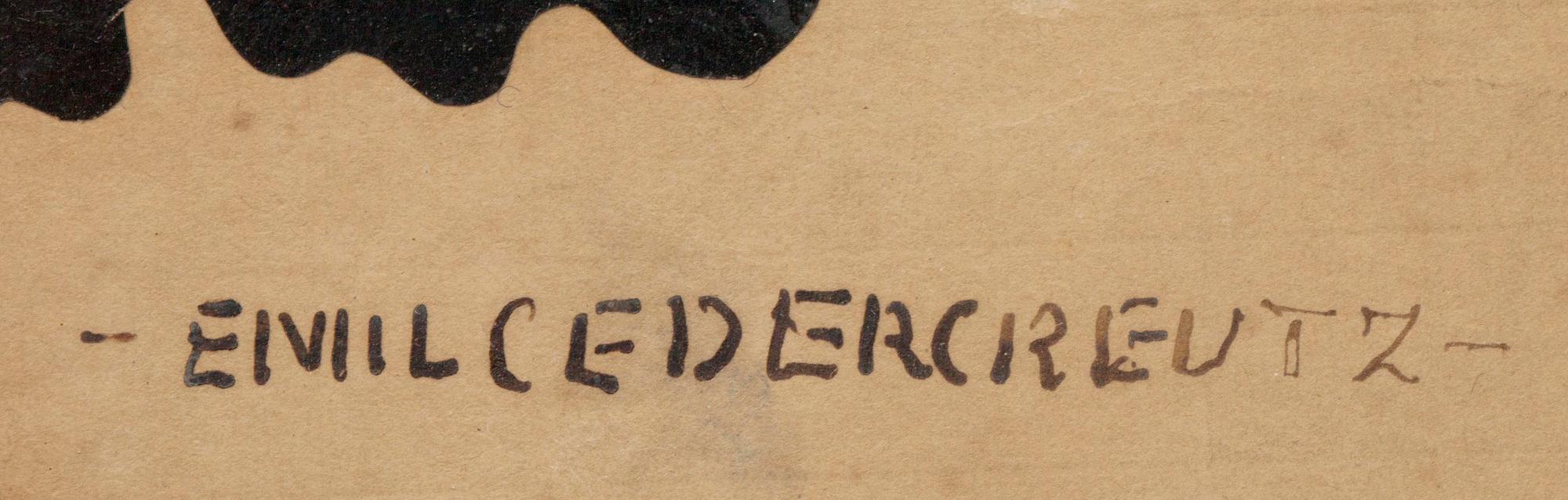 EMIL CEDERCREUTZ, silhuetter, 3 st, en osign.