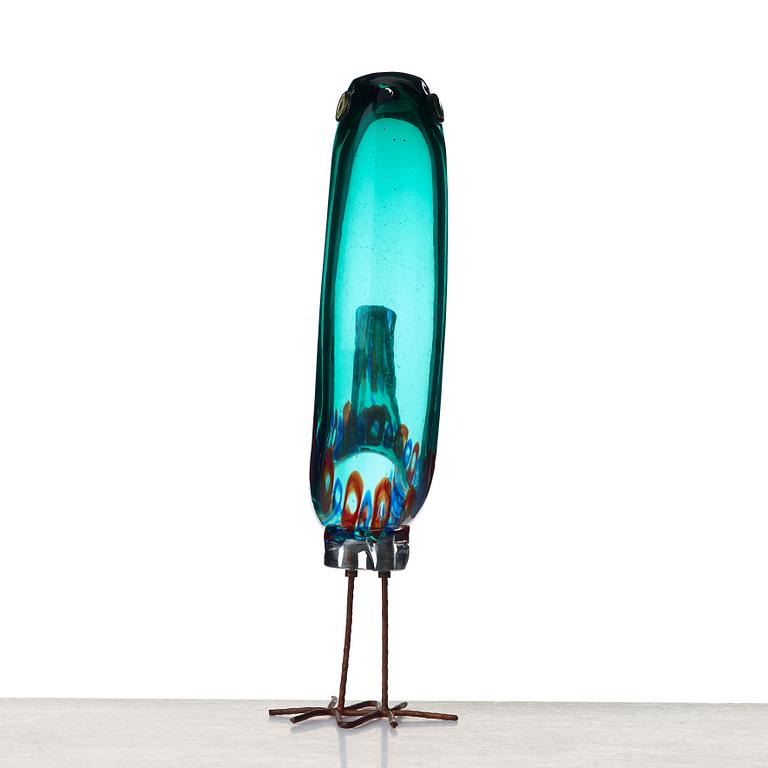 Alessandro Pianon, a "Pulcino" glass bird, Vistosi, Murano, Italy 1960's.