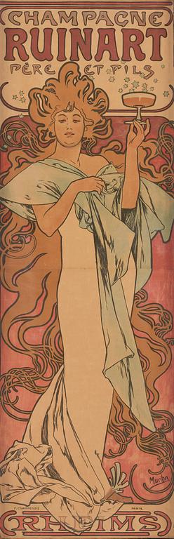 Alphonse Mucha, "Champagne Ruinart".