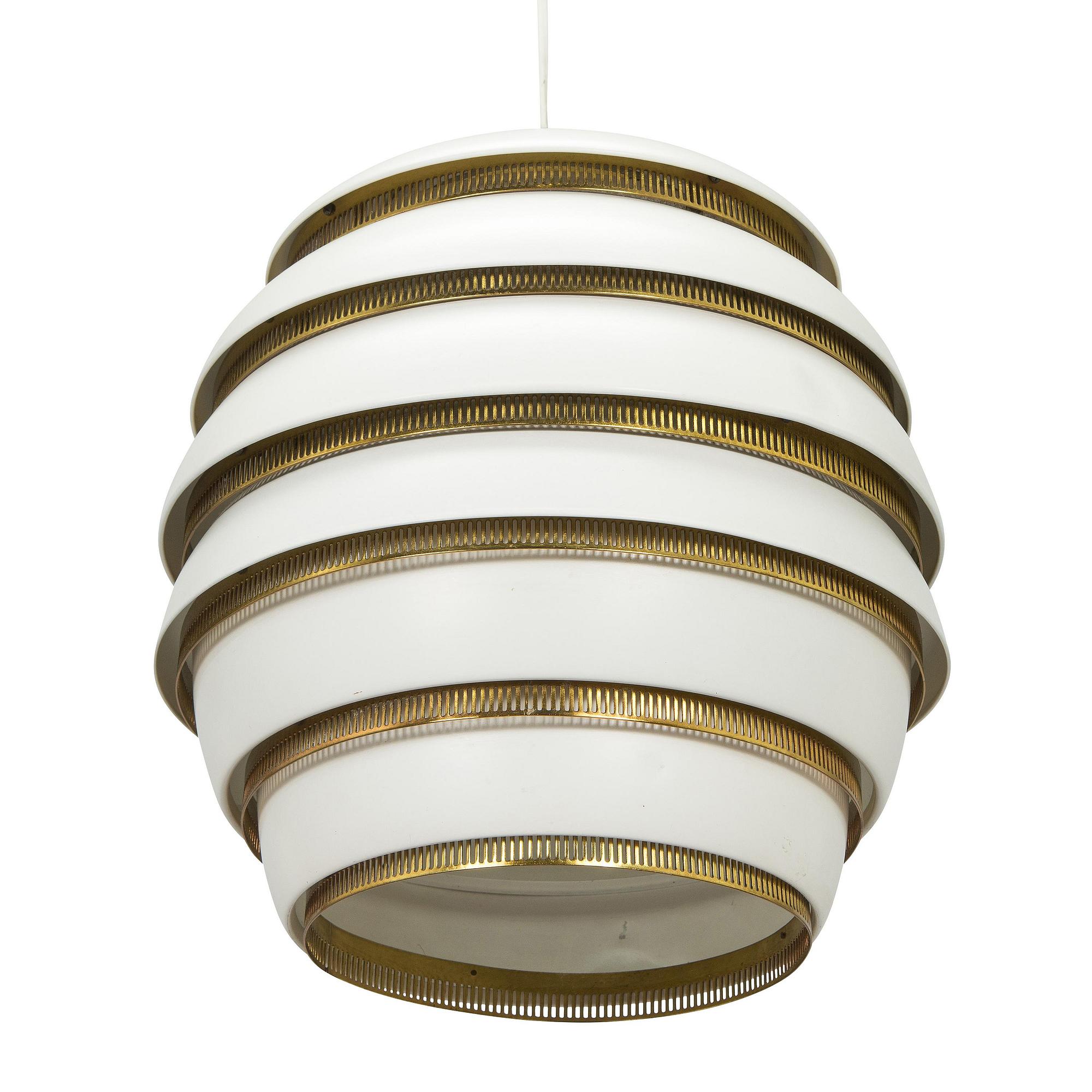 Alvar Aalto, taklampa, modell A332, "Bikupa", Valaistustyö.