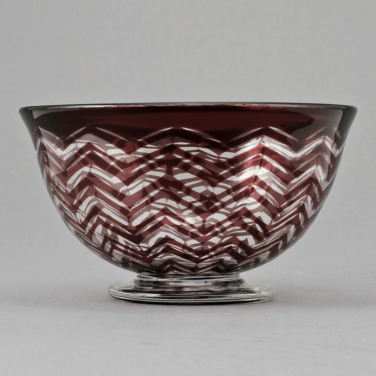 SKÅL, glas, Edvald Hald, Orrefors.