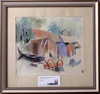 EJNAR NETTELBLADT, akvareller, 2 st, sign.