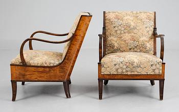 FÅTÖLJER, ett par, Erik Chambert, 1920/1930-tal.