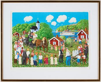 BERT  HÅGE HÄVERÖ, färglitografi, signerad EA.