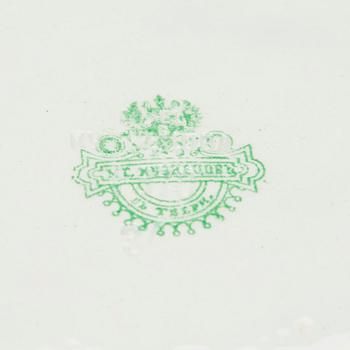 ÄGGSKÅL, porslin, Kuznetsov, Tver, Venäjä 1870-1889.