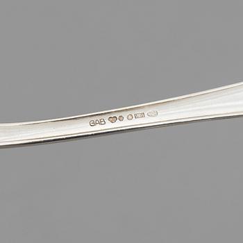 Skedar, 7 st, silver, bl a Gustaf Hagström, Stockholm 1803.