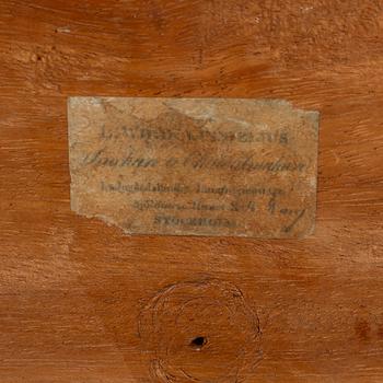A mahogany tilt-top table by L. W. Lundelius (master in Stockholm 1818-57).