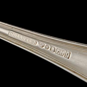 BESTICKSERVIS, 80 delar, silver, Hallbergs, Stockholm, 1900-talets andra hälft, vikt 3600 g.