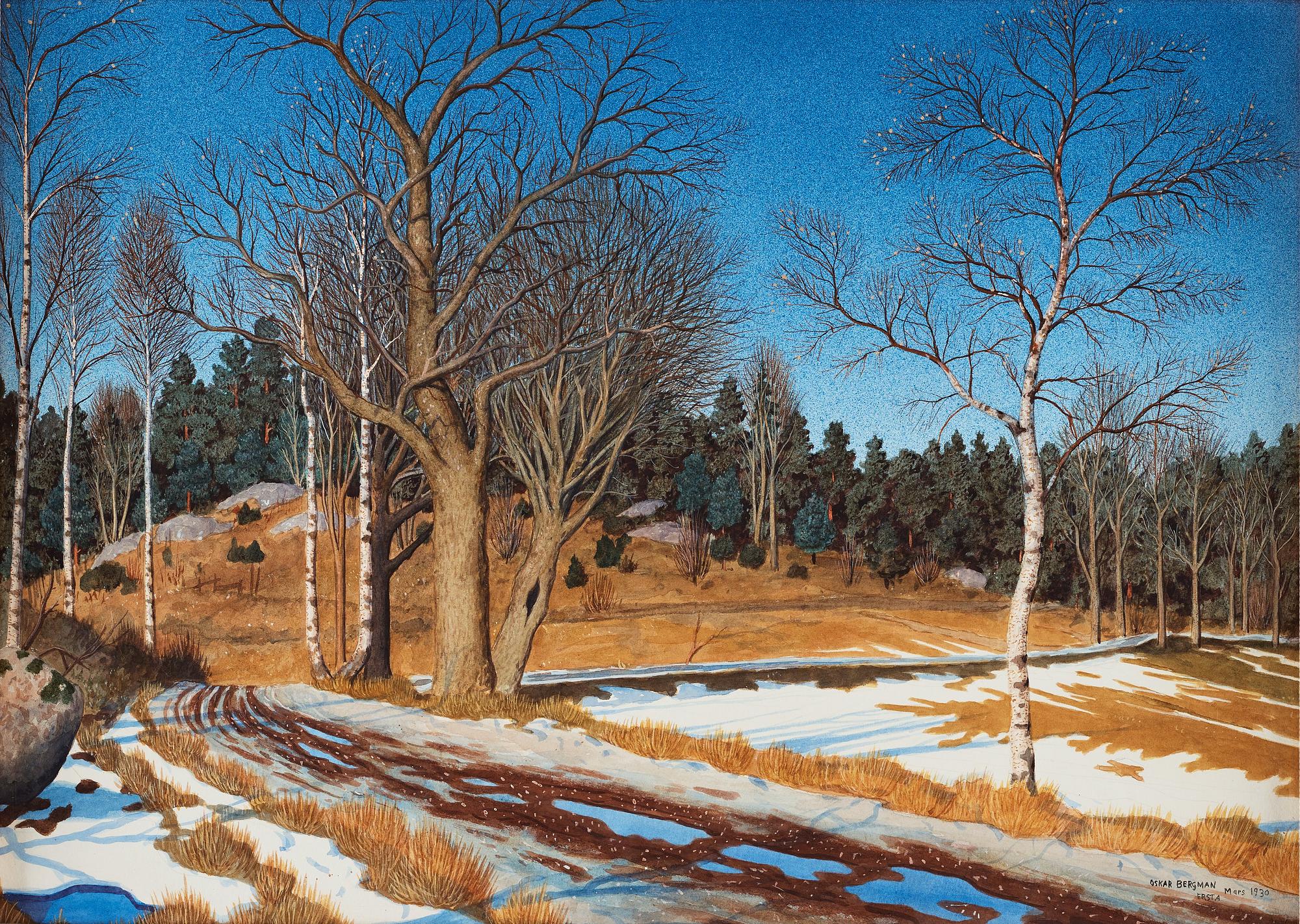 Oskar Bergman, Spring landscape from Ersta.