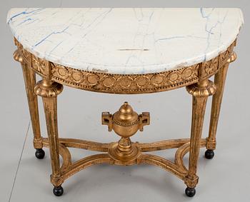 KONSOLBORD. Stockholmsarbete, 1700-talets slut. Gustavianskt.