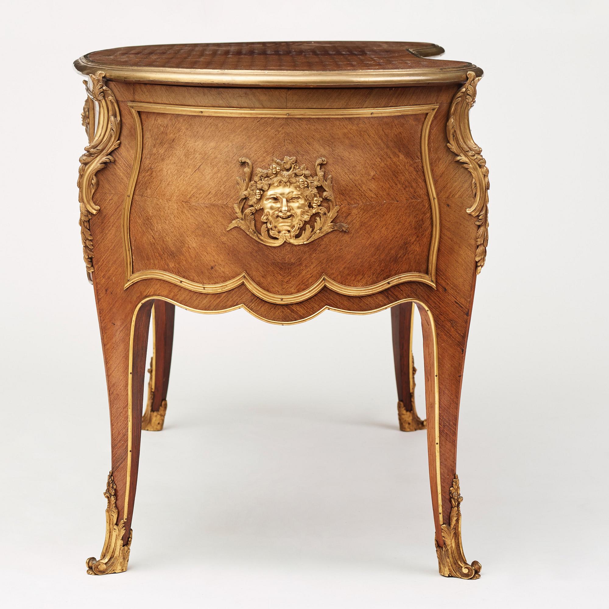 A Napoleon III writing desk, late 19th century.