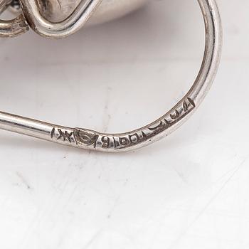 A set of silver "Halikko treasure" necklace, bracelet, ring and earrings. Kalevala Koru, Helsinki 1965-1972.