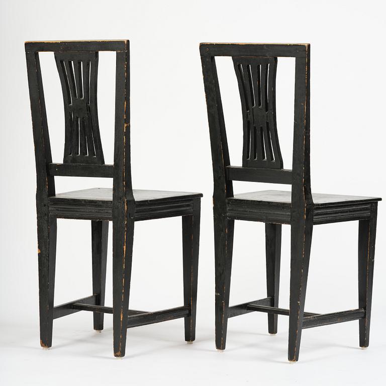 Stolar, ett par, Sverige, omkring år 1800, Sengustavianska.