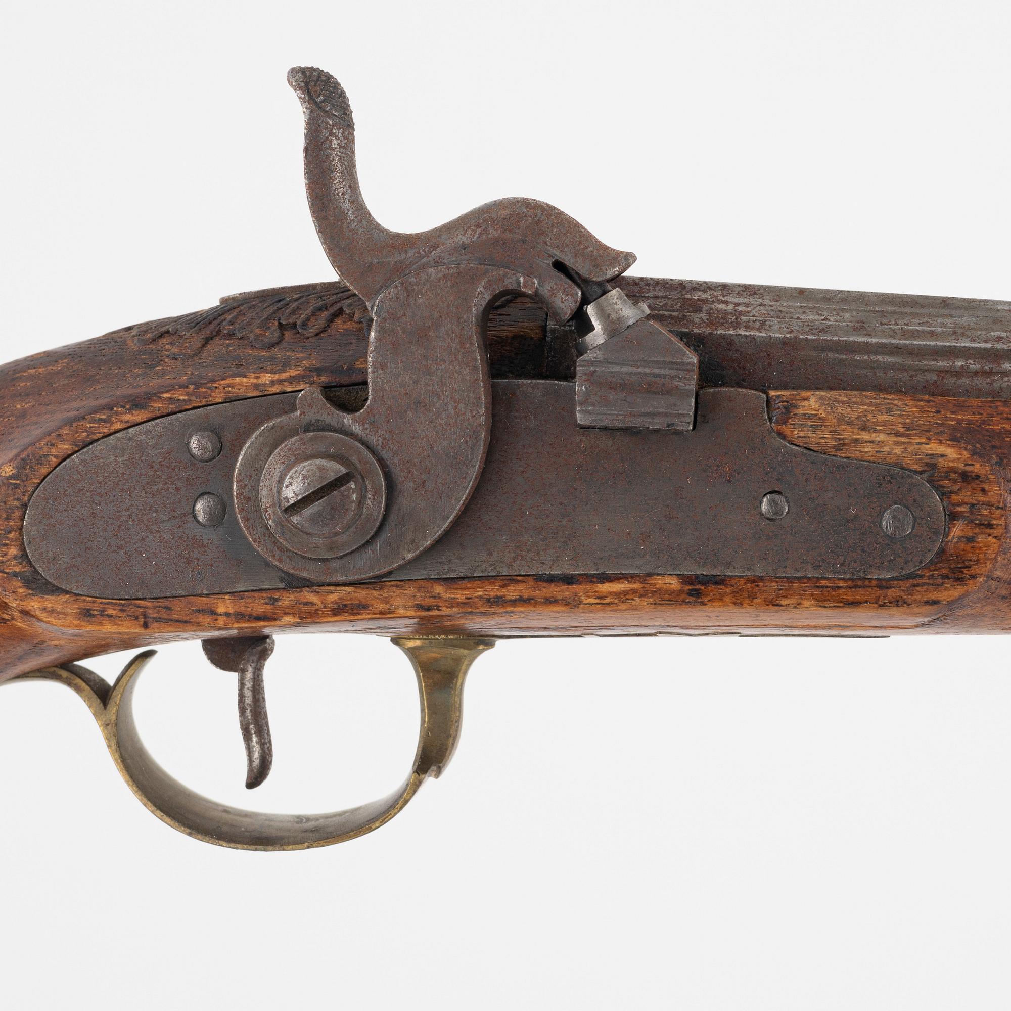 A pair of percussion pistols, Sweden, first half of the 19th Century.