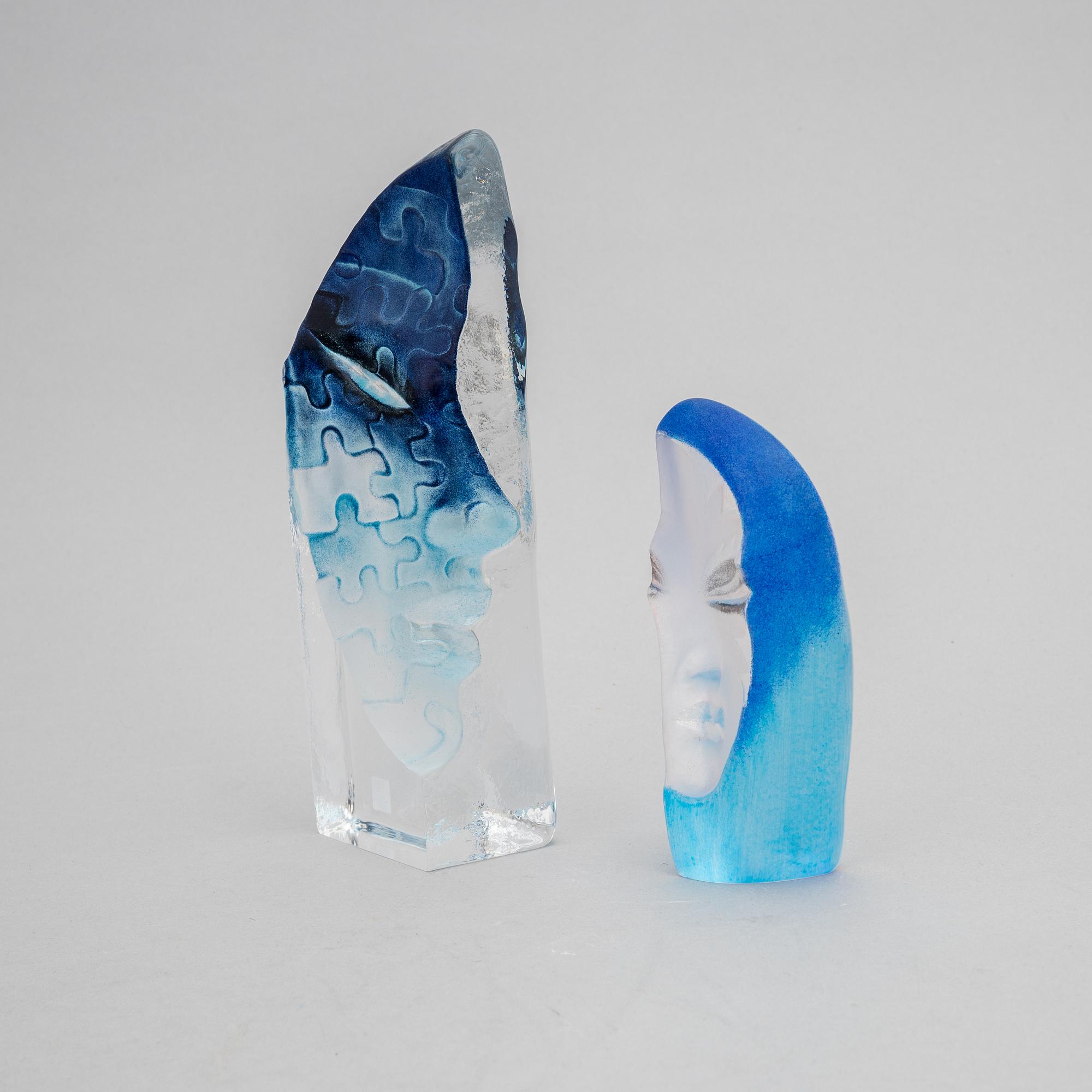 Mats Jonasson, glasskulpturer, 2st, Målerås Glasbruk.