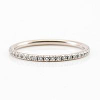 Tiffany & Co, "Metro Ring" full eternity ring in 18K white gold with round brilliant-cut diamonds.