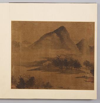 A fine album titled "Song Yuan ji jin ce", with 12 paintings, presumably Qing dynasty, 17/18th Century.