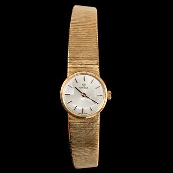 DAMARMBANDSUR, Omega, 18k guld, 1900-talets andra hälft. Vikt 39 g.