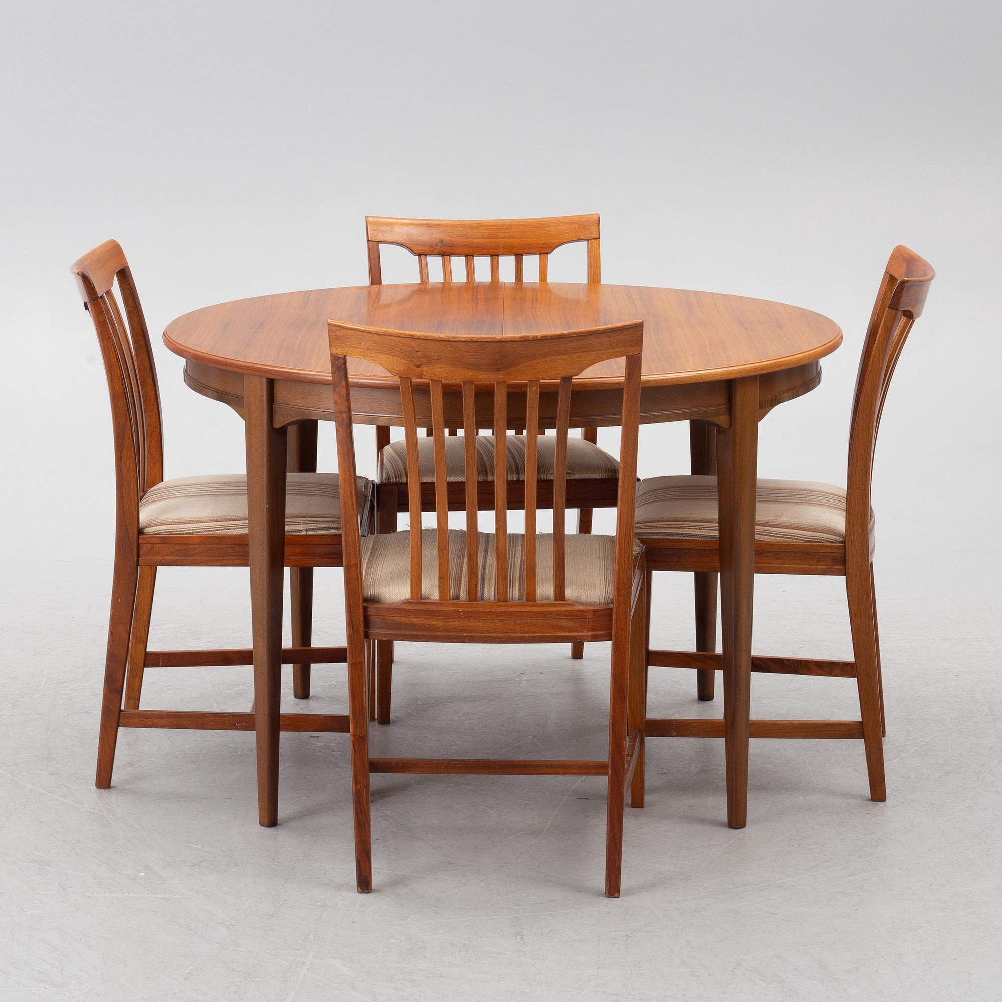 Svante Skogh, matgrupp, 5 delar, "Vindö", Balders snickeri, Vaggeryd, 1900-talets andra hälft.