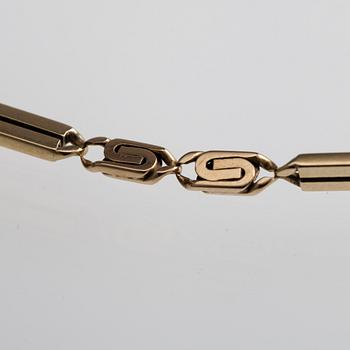 KLOCKKED, 14K guld, 1900-talets mitt. Vikt 10,9 g.