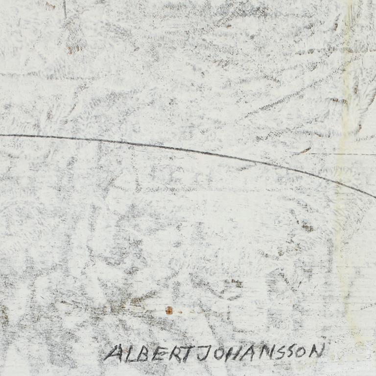 ALBERT JOHANSSON, olja på pannå, sign o dat à tergo.