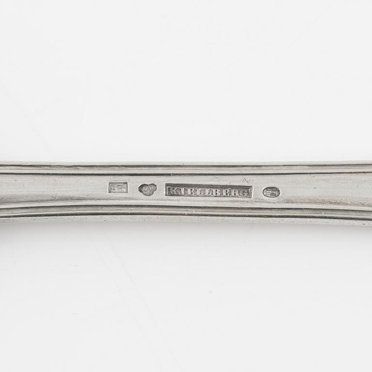 Skedar,  12 st, silver, bla av Johan Jacob Ulfsberg,  Nyköping 1813.