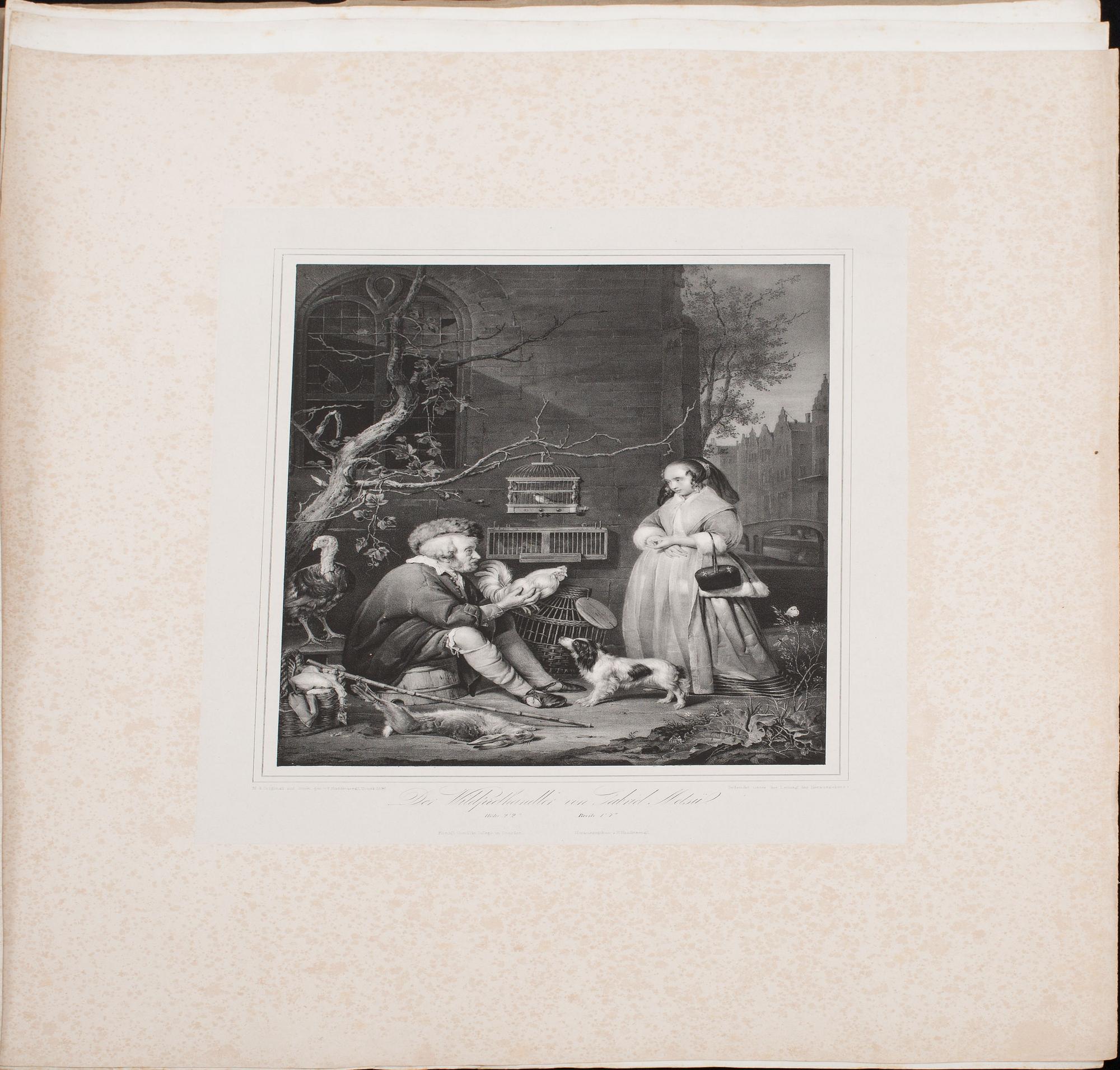 MAPPAR,10 st. Litografiska tryck."Die vorzüglichsten gemälde der königlichen galerie in Dresden" 1840-tal.