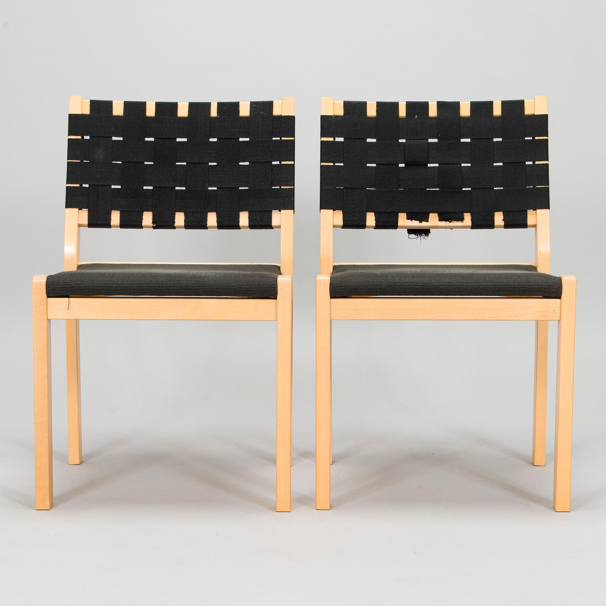 Alvar Aalto, stolar, 4 st, modell 611, Artek 2006.