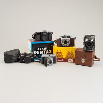 Ricoh 500G, Kodak Retina, Minolta A2, Six -20 Brownie E, Pentax Asahi,