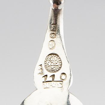 Georg Jensen, saltkar med skedar 6 st Danmark 1920/30-tal.