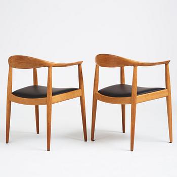 Hans J. Wegner, a pair of "The Chair", model JH-503, Johannes Hansen, Danmark 1950-60s.