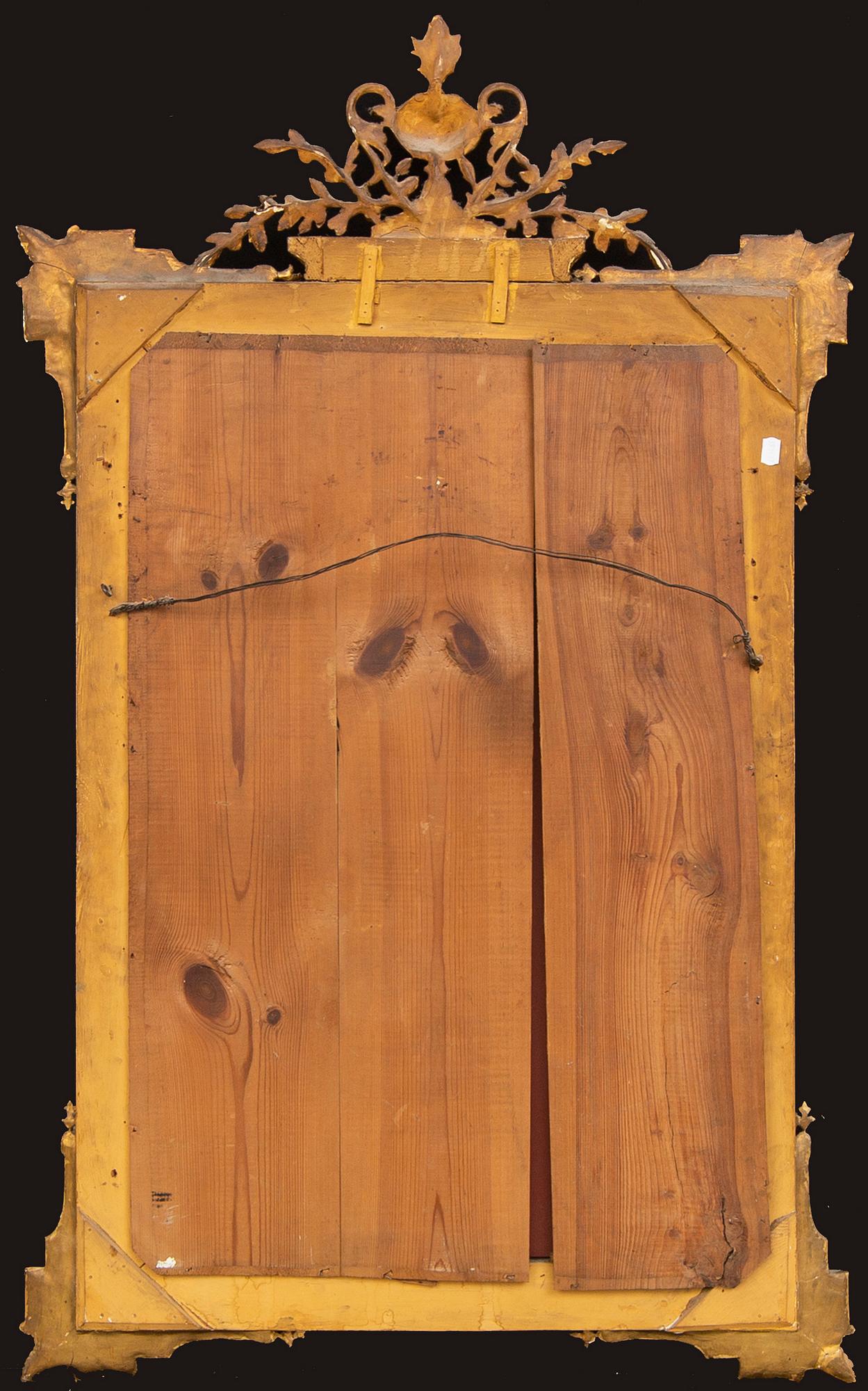 A gilded later 19th century mirror.