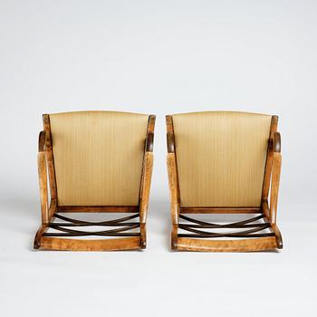 Carl Malmsten, a pair of armchairs, Swedish Grace, Svenska Möbelfabrikerna Bodafors, 1920s.