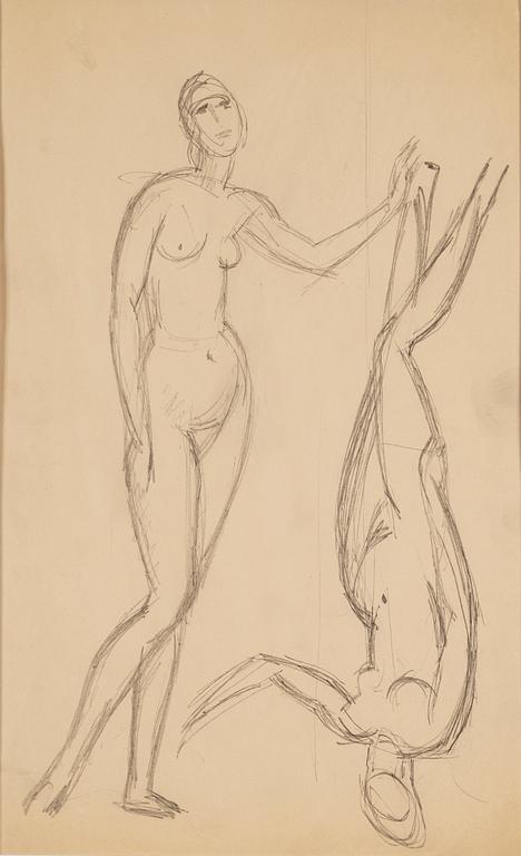 ISAAC GRÜNEWALD, pencil on paper.