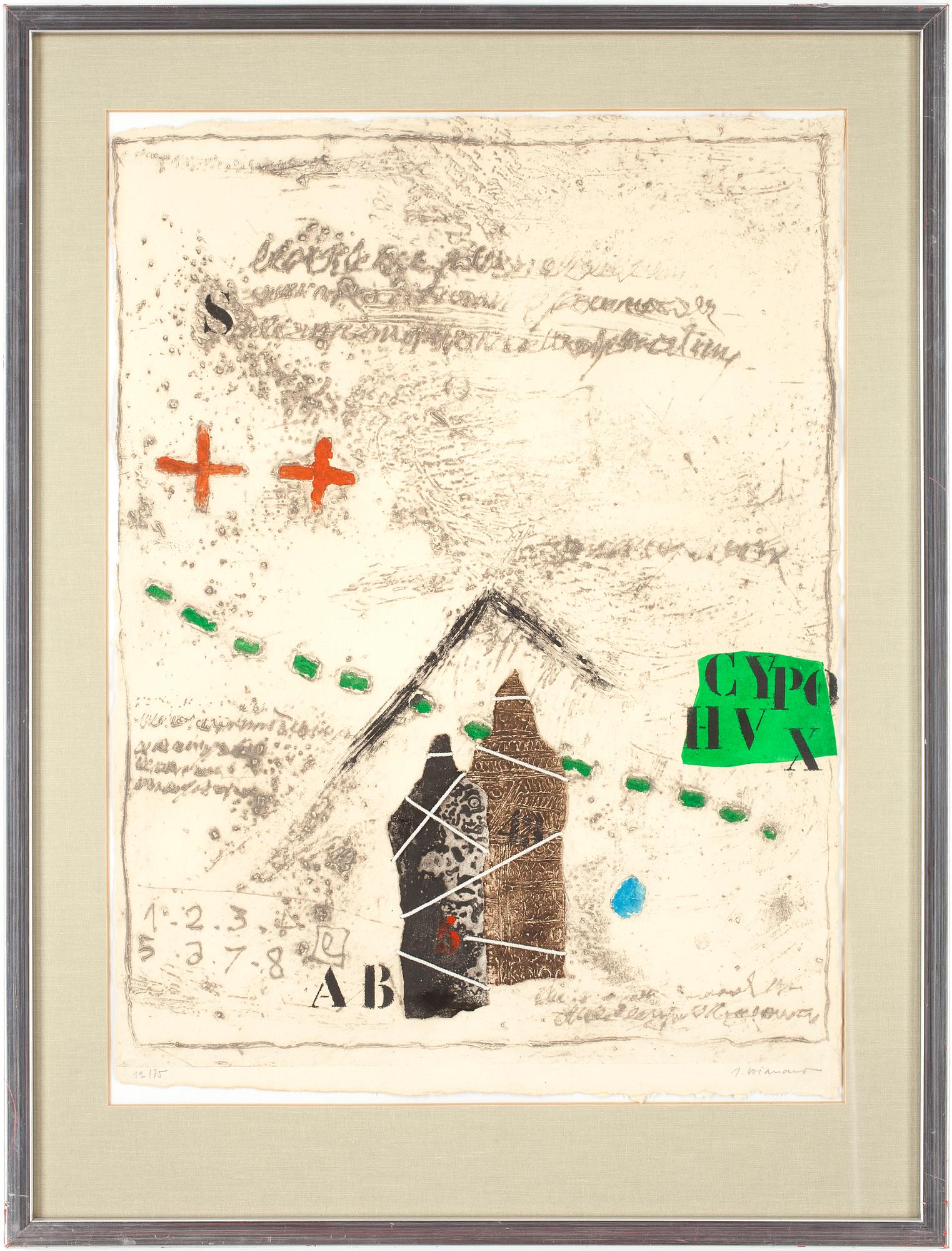 JAMES COIGNARD, carborundumetsning, signerad, numrerad 12/75.