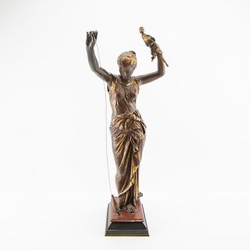 Okänd konstnär 1900-tal, skulptur Kvinna med slända.