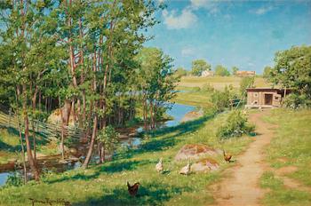 Johan Krouthén, Summer day by the stream.