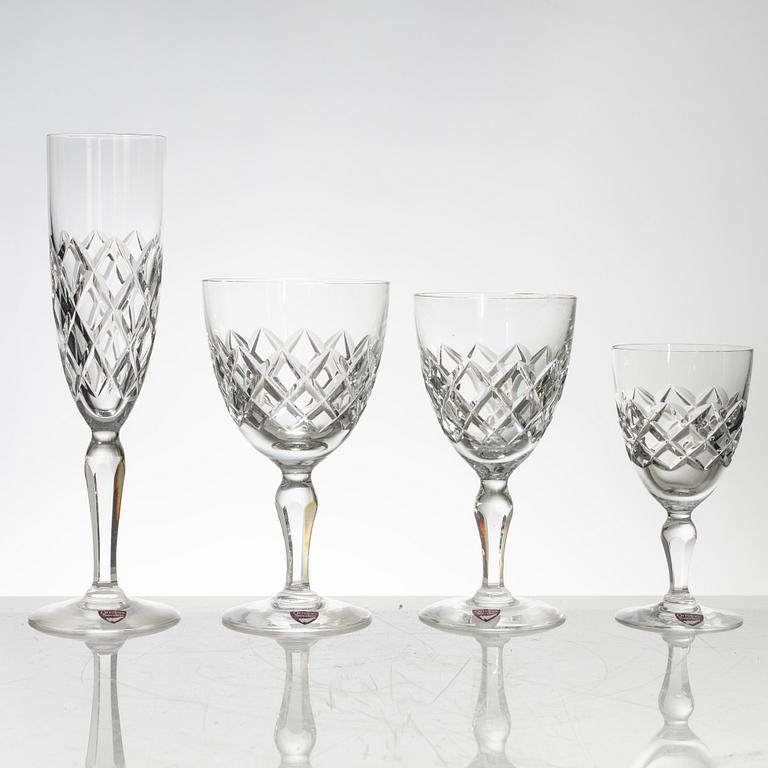 Gunnar Cyrén, glass service, 46 pieces, "Karolina", Orrefors.