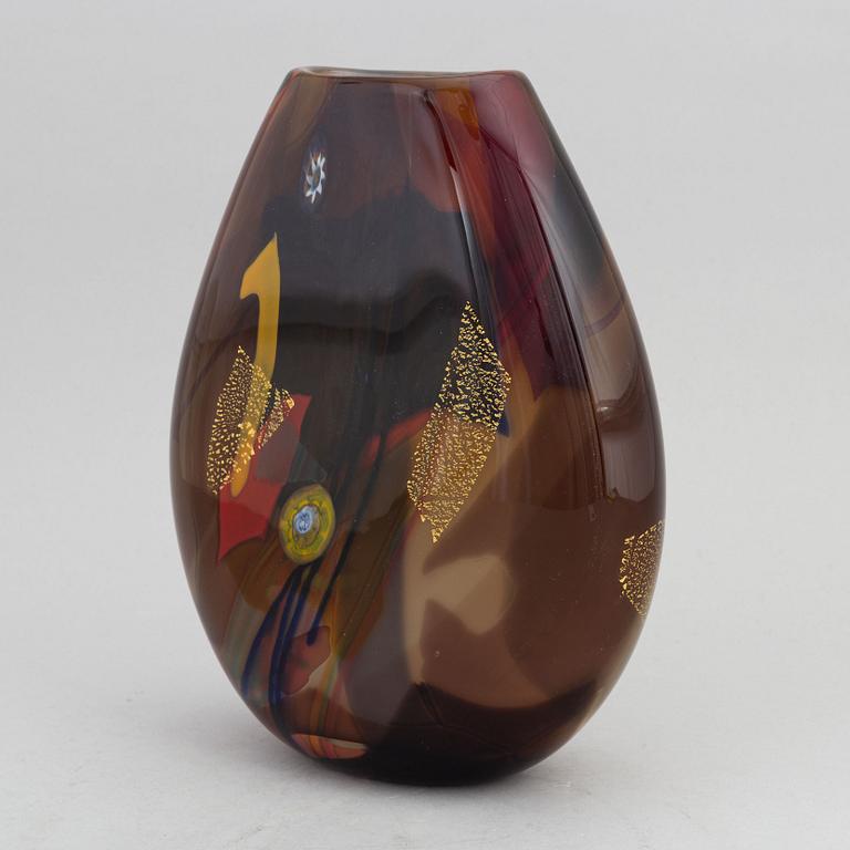 Jan-Erik Ritzman, a unique glass vase, Transjö, signed and dated -89.