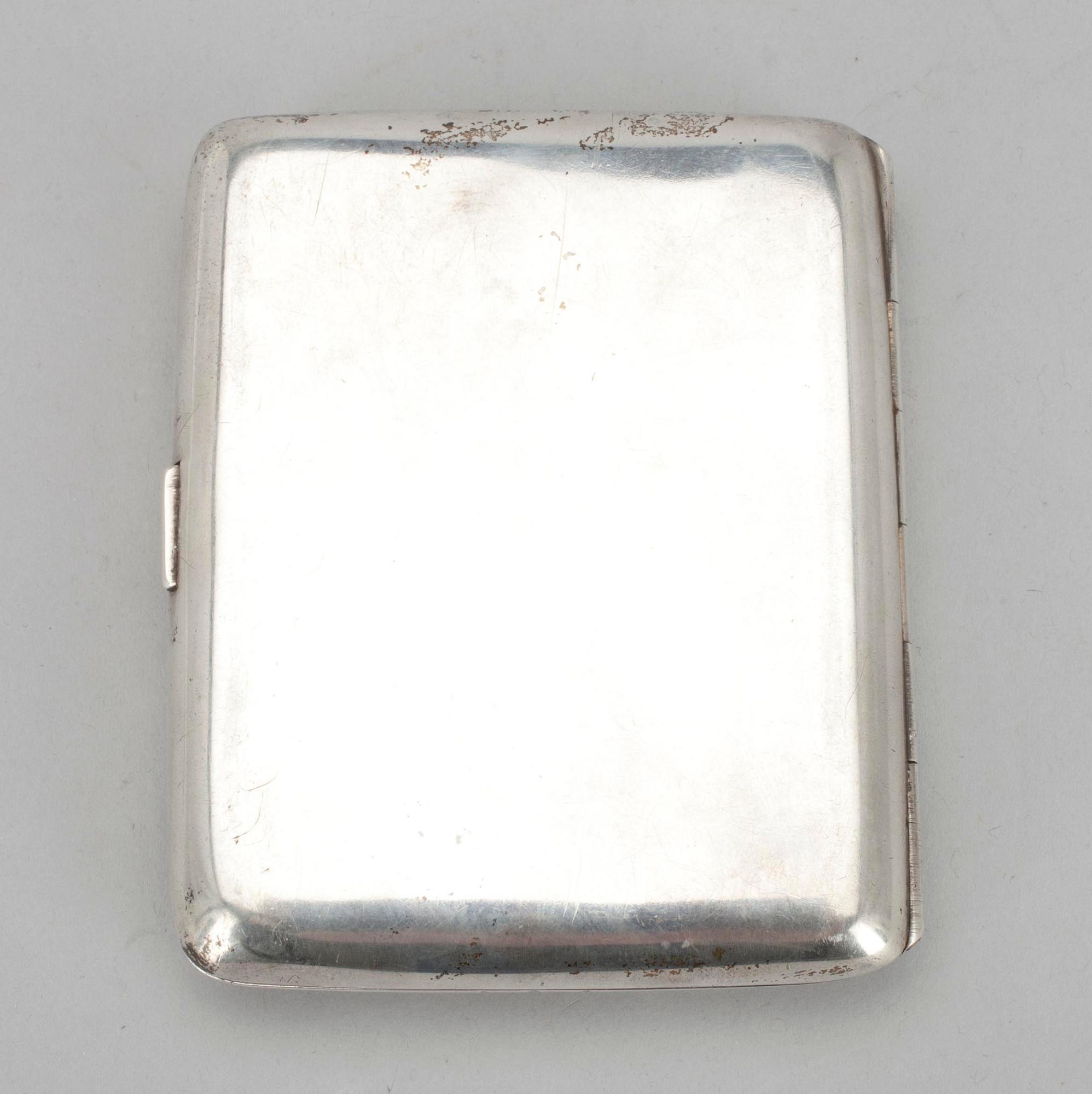 CIGARETTETUI, silver, sekelskiftet 1800-/1900-tal.