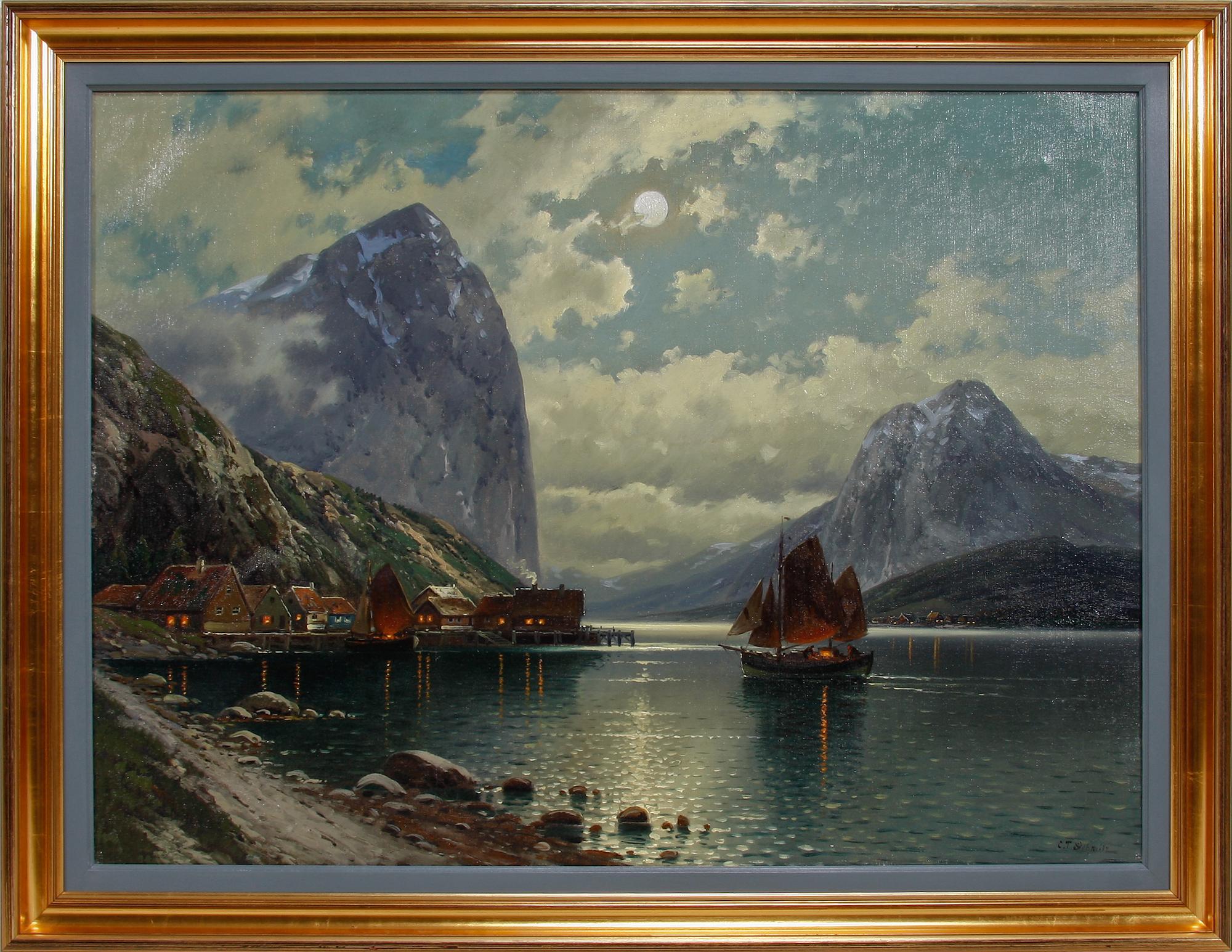 OKÄND KONSTNÄR, olja på duk, bär sign.