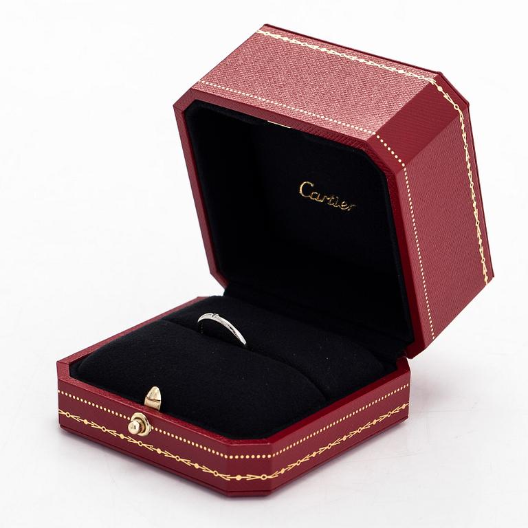 Cartier, ring, "1895", platina och en diamant ca 0.009 ct.
