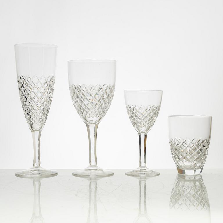 Vicke Lindstrand, glass service, "Blues", Kosta (45 pieces).